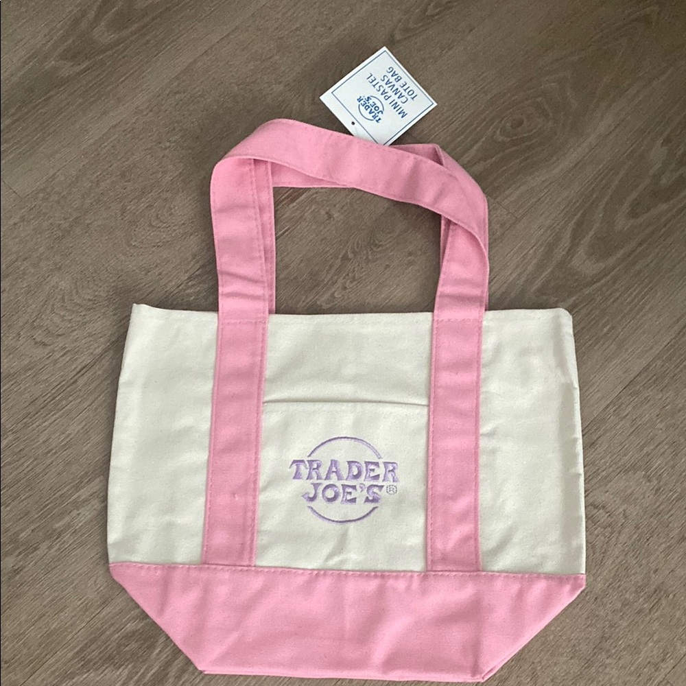 NWT Trader Joe’s Mini Pink Mini Tote Bag